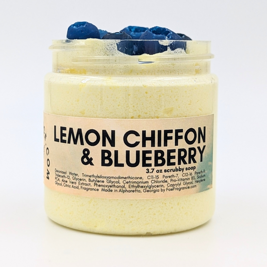 Lemon Chiffon & Blueberry Scrubby Soap